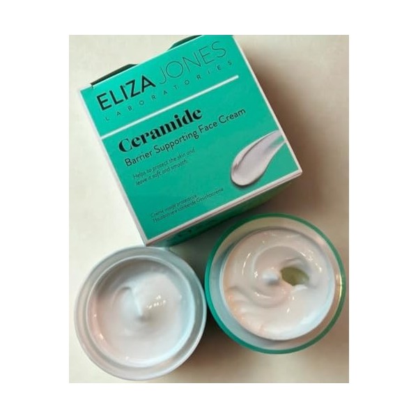 Eliza Jones Ceramide Face Cream 50ml – Crème Visage Hydratante Barrière – Peaux Sèches & Sensibles – Vegan – Testée Dermatolo