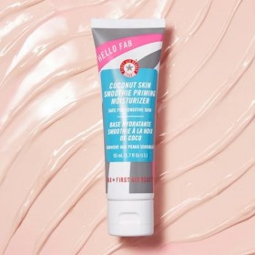 First Aid Beauty Hello FAB Coconut Skin Smoothie Priming Moisturiser, 2-in-1 Moisturizer and Makeup Primer – 50 mL Crème Jour...