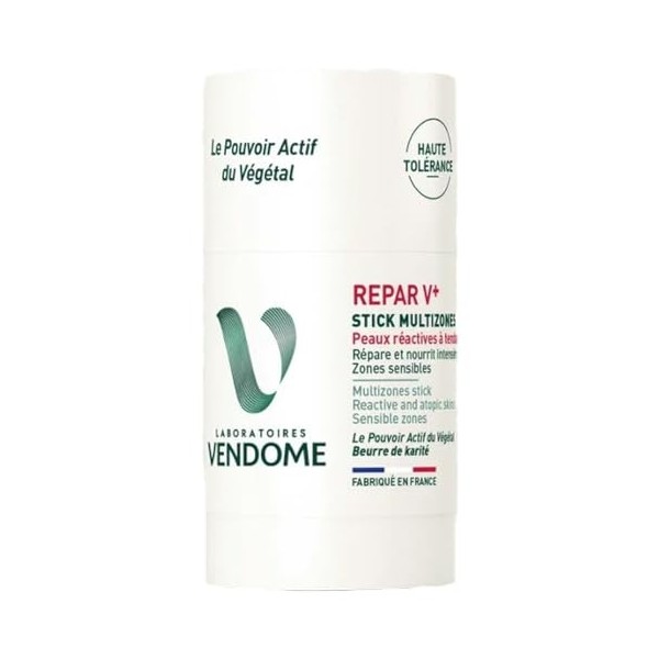 LABORATOIRES VENDÔME - REPAR V+ - Stick Multizones - Visage & Corps - Répare & Nourrit les Zones Sensibles - Enrichi en Beurr