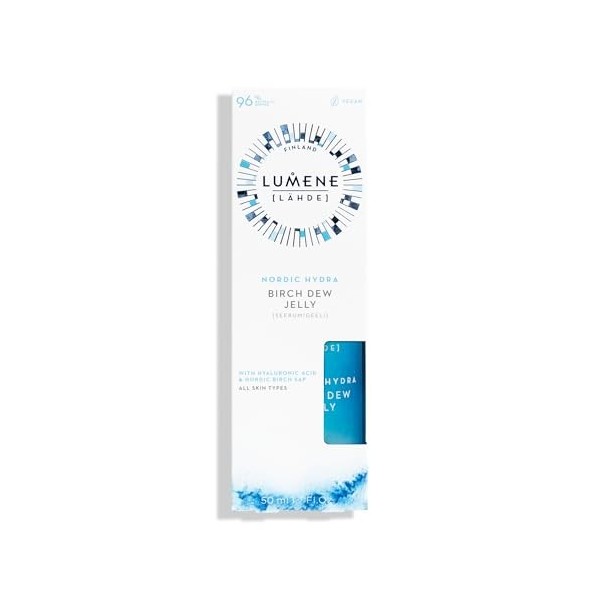 LUMENE Nordic Hydra [LAHDE] Birch Dew Jelly Sérum hydratant avec acide hyaluronique, végétalien 50 ml