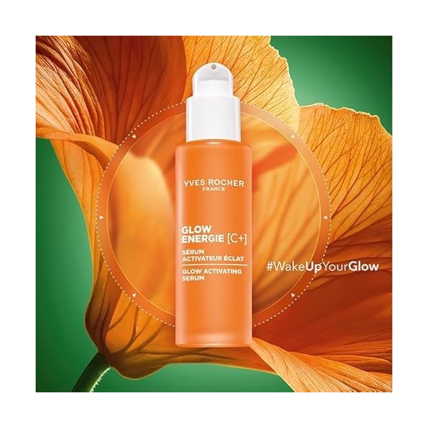 Yves Rocher Glow Énergie [C+] Sérum activant Glow - Pour une peau plus éclatante et lisse - Tous types de peau - Avec Vitamin