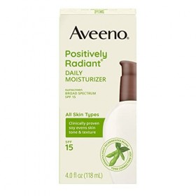 Aveeno Positively Radiant Hydratant quotidien 4 Spf15 Ounce 118ml 2 Pack 