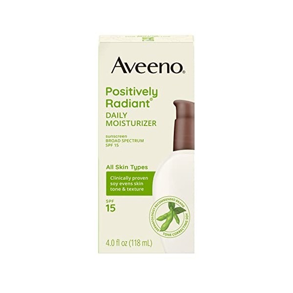 Aveeno Positively Radiant Hydratant quotidien 4 Spf15 Ounce 118ml 2 Pack 