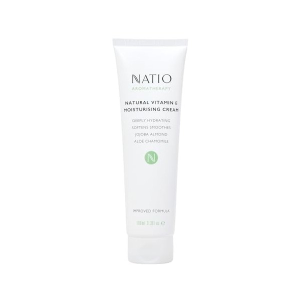Natio Australia Aromathérapie Naturelle Vitamine E Crème Hydratante - Hydratante Non Grasse pour le Visage - Crème Hydratante