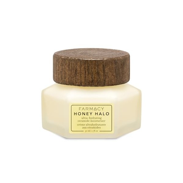 Farmacy Crème hydratante pour le visage Honey Halo Ceramide - Lotion hydratante pour le visage pour peau sèche 1,7 once Crèm...