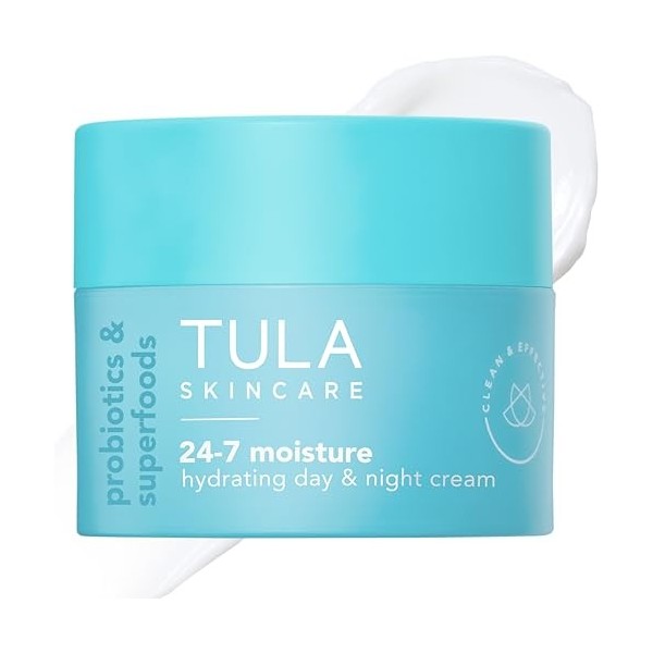 TULA Probiotic Skin Care 24-7 Moisture Hydrating Day and Night Cream | Moisturizer for Face, Ageless is the New Anti-Aging, F