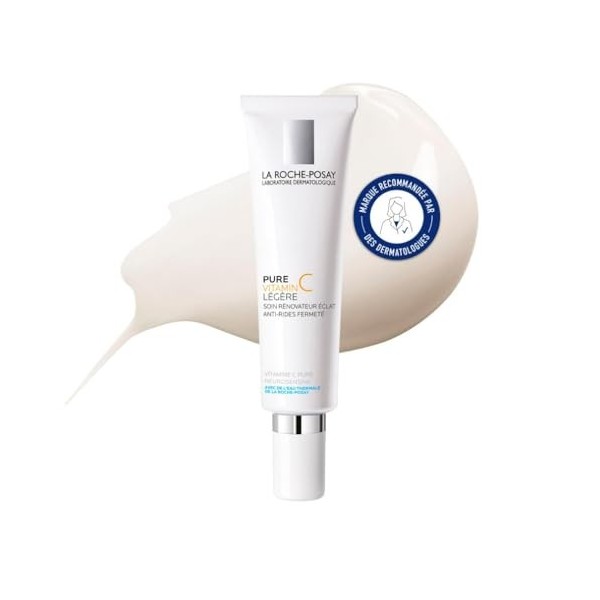La Roche-Posay - Pure Vitamin C Légère - Crème Visage Anti-Rides - Enrichi en Acide Hyaluronique et Vitamine C - Soin Visage ...