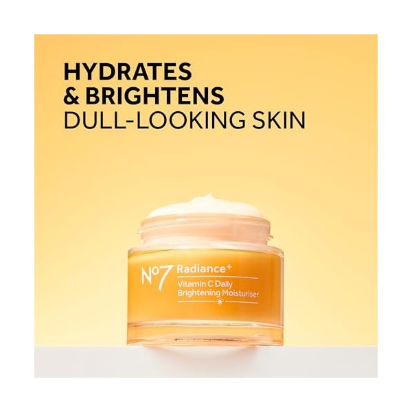 No7 - Crème hydratante éclaircissante pour le visage avec vitamine C Radiance+ FastAbs Skin Nourishing Moisturizer