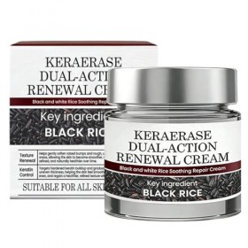 Crème Réparatrice Barrière Visage | 50 g de riz noir hydratant apaisant, crème réparatrice pour la peau – pour le matin, la n