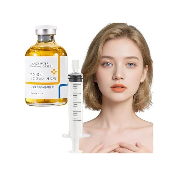 Salmon Anti-Wrinkle Serum, Salmon Water Light Anti-Wrinkle Essence, Hydrates & Moisturizes Liftingand Firming For All Skin Ty...