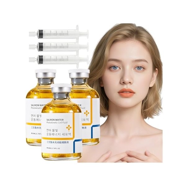 Salmon Anti-Wrinkle Serum, Salmon Water Light Anti-Wrinkle Essence, Hydrates & Moisturizes Liftingand Firming For All Skin Ty...