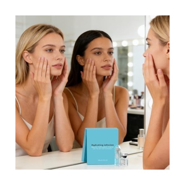 Mixnexorad Sérum Visage Éclat Renforcé | Hydratant Raffermissant à Micro-aiguilles | Concentré Quotidien Revitalisant pour Fe