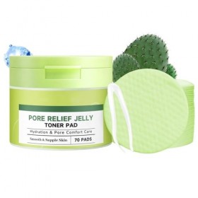 Gentle Toner Pads, Moisturizing Soothing Sheets, 70 Piece for Lifestyle, Pore Refining Hydration Feature, Home Utility Catego