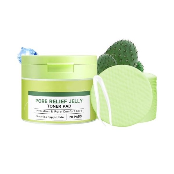 Gentle Toner Pads, Moisturizing Soothing Sheets, 70 Piece for Lifestyle, Pore Refining Hydration Feature, Home Utility Catego