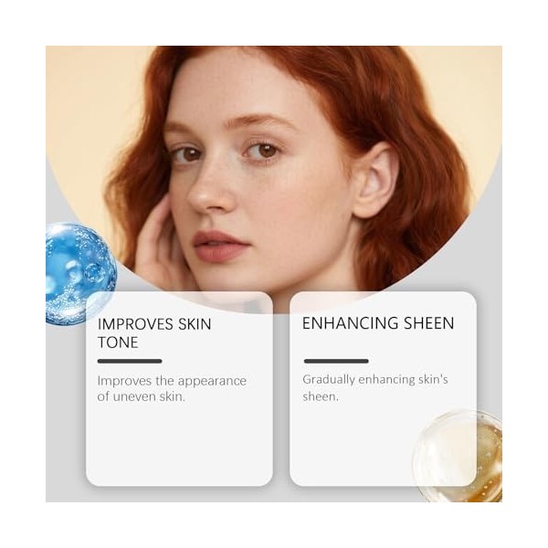 Sérum à la vitamine C pour le visage, sérum éclaircissant et anti-âge, teint irrégulier et terne, atténue les taches brunes, ...