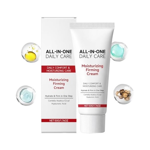 Crème Hydratante Confort Quotidien À La Asiatica Et À Lacide Hyaluronique - Formule Légère Hydratante Et Raffermissante 50 G