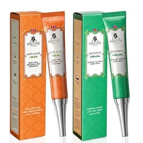 2 Tubes CrèMe Visage Anti-Acné 20g, Creme Matifiante Visage RéDuit LHuile, Hydratante CrèMe Anti-Acné, Grasses Et à Tendance