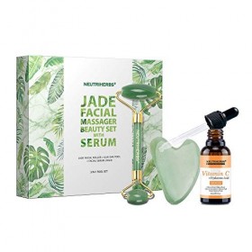 Neutriherbs Set Visage en Jade & Crème à la Vitamine C – Pour les peaux exigeantes, raffermit, lisse et illumine la peau