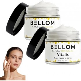 Beef Tallow Vitalis Bellom, 2026 Nouveaux Beef Tallow For Skin,Crème Hydratante Naturelle Au Beurre Et Au Miel Bio,Hydratant ...