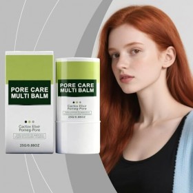 Baume multi-usages anti-pores en stick, fraîcheur instantanée et resserrement des pores, hydratation longue durée, réduit les...