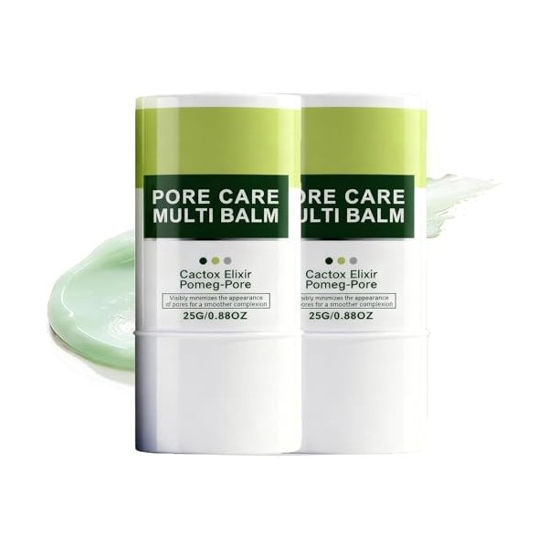 Baume multi-usages anti-pores en stick, fraîcheur instantanée et resserrement des pores, hydratation longue durée, réduit les...