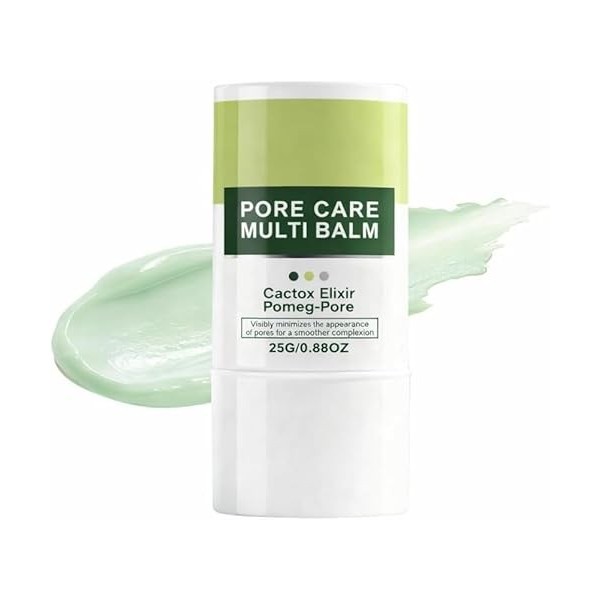 Baume multi-usages anti-pores en stick, fraîcheur instantanée et resserrement des pores, hydratation longue durée, réduit les...