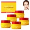Lot de 5 crèmes pour le visage à filtre Vitamine Glow - Crème hydratante éclaircissante pour une peau éclatante - Crème hydra...