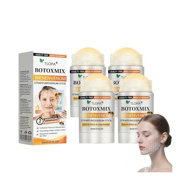 Bee Venom Firming Sérum Stick, Poison Dabeille Crème Anti-Rides, Crèmes Antirides au Venin d’Abeille, Texture Légère et Abso ...