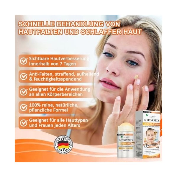 Bee Venom Firming Sérum Stick, Poison Dabeille Crème Anti-Rides, Crèmes Antirides au Venin d’Abeille, Texture Légère et Abso ...