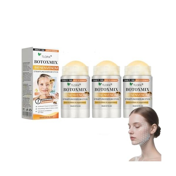 Bee Venom Firming Sérum Stick, Poison Dabeille Crème Anti-Rides, Crèmes Antirides au Venin d’Abeille, Texture Légère et Abso ...