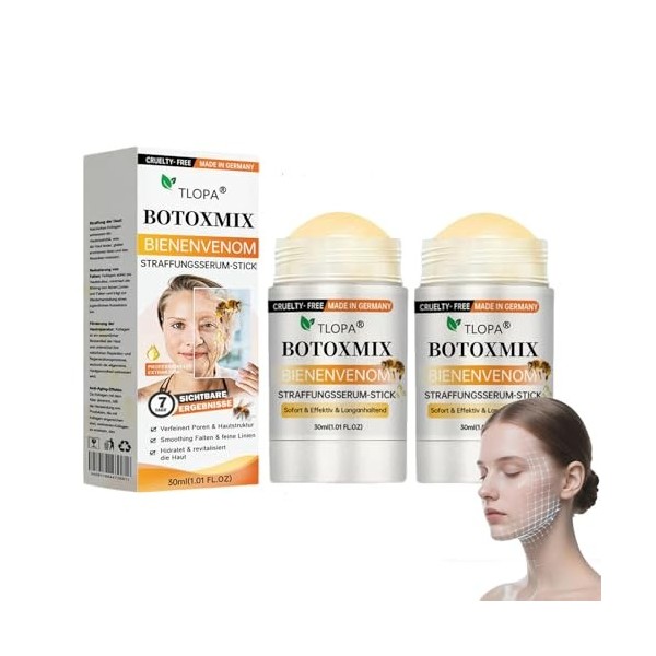 Bee Venom Firming Sérum Stick, Poison Dabeille Crème Anti-Rides, Crèmes Antirides au Venin d’Abeille, Texture Légère et Abso ...