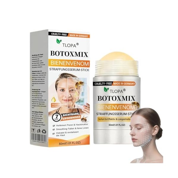 Bee Venom Firming Sérum Stick, Poison Dabeille Crème Anti-Rides, Crèmes Antirides au Venin d’Abeille, Texture Légère et Abso ...