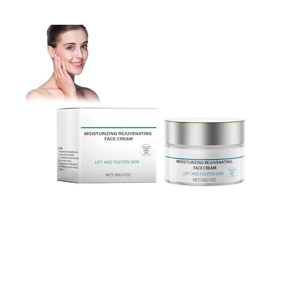 Crème hydratante pour le visage - 30 g - Crème hydratante quotidienne à absorption rapide - Crème pour peaux sèches à très sè