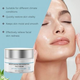 Crème hydratante pour le visage - 30 g - Crème hydratante quotidienne à absorption rapide - Crème pour peaux sèches à très sè