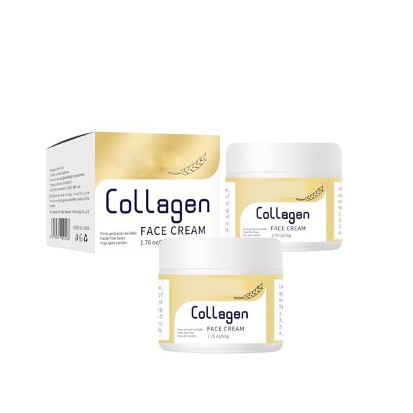 Qanzire Collagen Face Cream, Qanzire Collagen Cream, Wrinkle Removal Face Cream 2pcs 