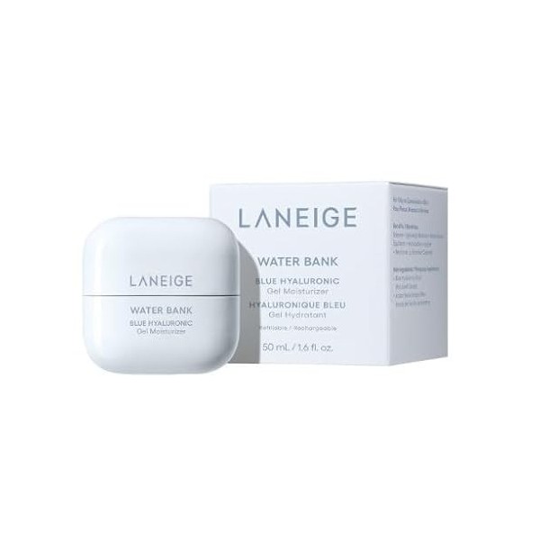 LANEIGE Original | Water Bank | Blue Hyaluronic | by Bella gel hydratant, 50 ml 1 paquet Crème Jour et Nuit