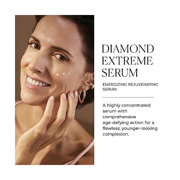Natura Bissé Diamond Extreme Serum | Sérum Facial Anti-âge Énergisant avec Smart Energy Complex, Peptides et un Cocktail Préb