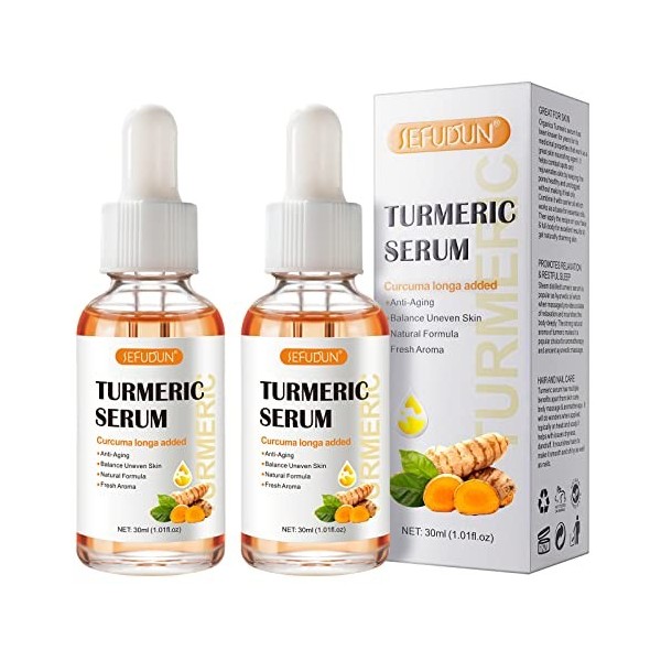 Sérum de Curcuma Pour Lélimination Des Taches Sombres, Huile de Sérum Correcteur de Taches Sombres au Curcuma Pour Le Visage ...