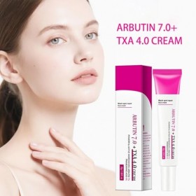 Arbutin 7% + Tranexamic Acid 4% Cream, Creme Eclaircissante Peau Noir Puissant, Even out Tone, Anti-Pigmentation, Black Spot ...