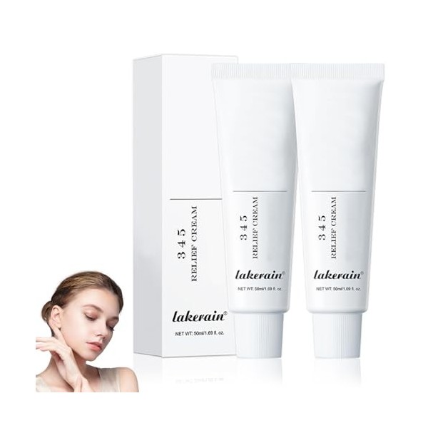 2 pièces345 Relief Cream,345 Relief Cream,345 crème dhydratation visage apaisant,humectant,345 crème de réparation pour le v