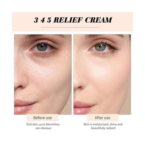 2 pièces345 Relief Cream,345 Relief Cream,345 crème dhydratation visage apaisant,humectant,345 crème de réparation pour le v
