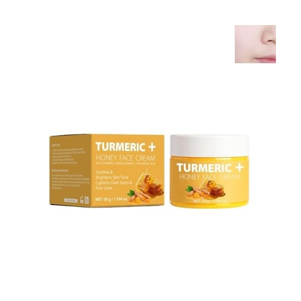 Turmeric Brightening Face Cream,Brightening Cream Turmeric Face,Turmeric Face Repair Cream,Anti-Wrinkle,Facial Moisturizer