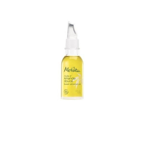 Melvita - Huile dAmande Douce - Huiles De Beauté - Hydratante et Adoucissante pour Peaux Sèches - Flacon de 50 ml Crème Jour ...