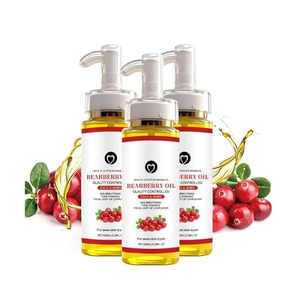 Huilé De Busserole Eclaircissante Peau Noire,Alpha Arbutin Dark Spot Correcting Glow Serum,Huilé Pour Éclaircissant La Péau F...