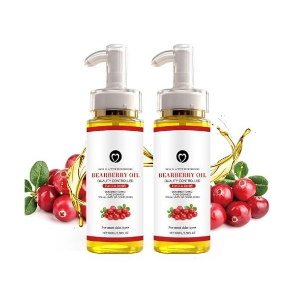 Huilé De Busserole Eclaircissante Peau Noire,Alpha Arbutin Dark Spot Correcting Glow Serum,Huilé Pour Éclaircissant La Péau F...