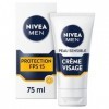 NIVEA MEN Crème Visage FPS 15 pour peaux sensibles 1 x 75 ml , soin visage hydratant homme 0% alcool, crème pour homme à la ...