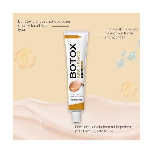 Botox Crème au Venin dAbeille - Antirides et Raffermissement, Hydratation, Lifting & Recovery pour tous types de peau 2 Crèm...