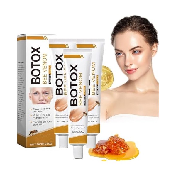 Botox Crème au Venin dAbeille - Antirides et Raffermissement, Hydratation, Lifting & Recovery pour tous types de peau 2 Crèm...