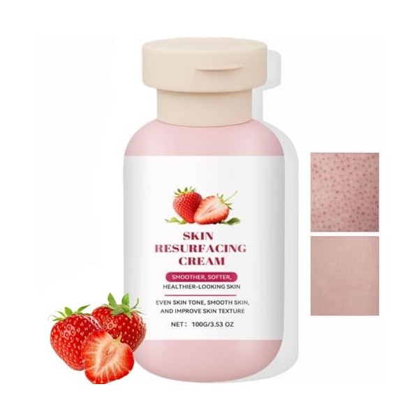 Crème De Traitement Pour La Peau à La Fraise, Crème Resurfaçante Pour La Peau à La Fraise, Lotion De Traitement Aux Pour Les 