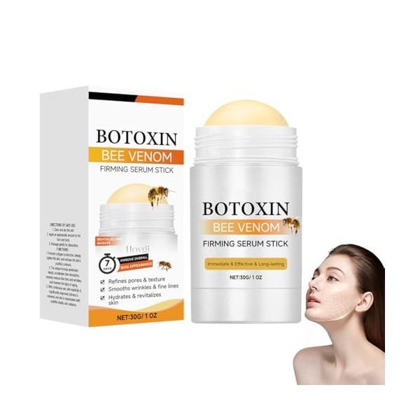 OYZOQ 1pcs creme venin dabeille, crème anti-rides visage cou, crème hydratante pour tous types de peau 30 g